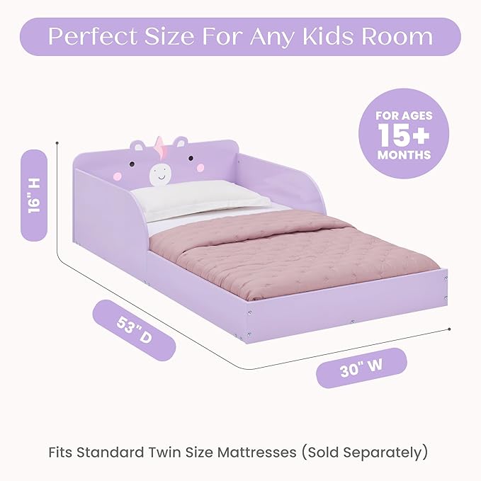 Cama Infantil Delta Children Unicornio Madera Púrpura miniatura 2