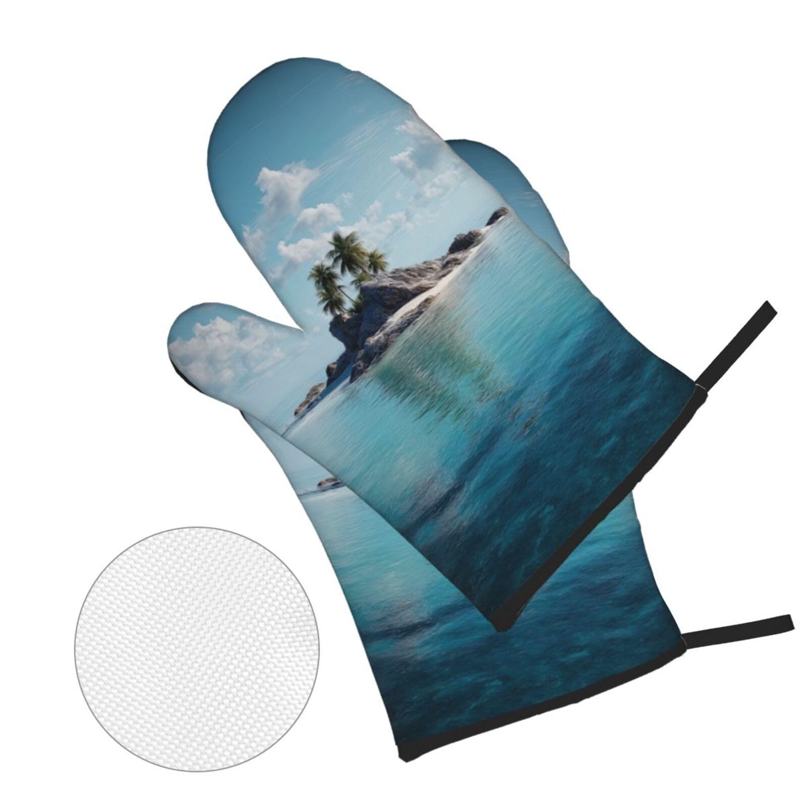 Guantes Horno Profesional Árbol Verde Manoplas Horno Almohadillas Aislantes Juego De 4 - Acolchado Resistente al Calor, Flexible,Cocina multipropósito