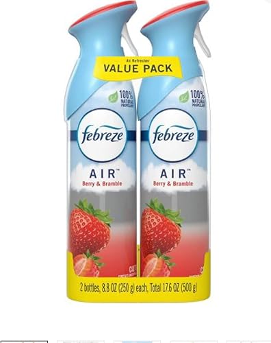 Febreze Ambientador eliminador de olores, Berry & Bramble, 2 unidades, 8.8 onzas líquidas cada uno (17.8 onzas líquidas en total)