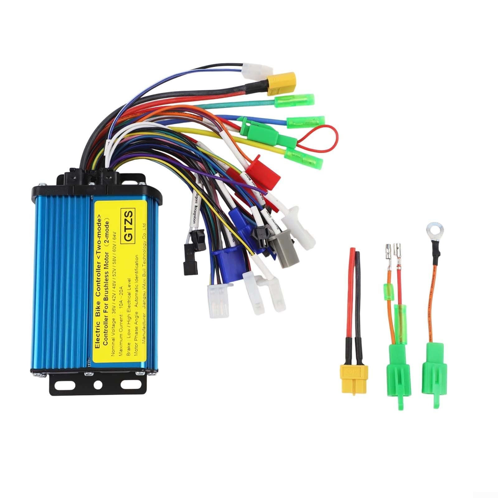 Contrôleur de moteur CC sans balais 600 W 800 W 36 V 48 V 6-MOS Tube double mode Boîtier en métal avec identification automatique des sous-tensions et frein haut et bas niveau pour scooter électrique