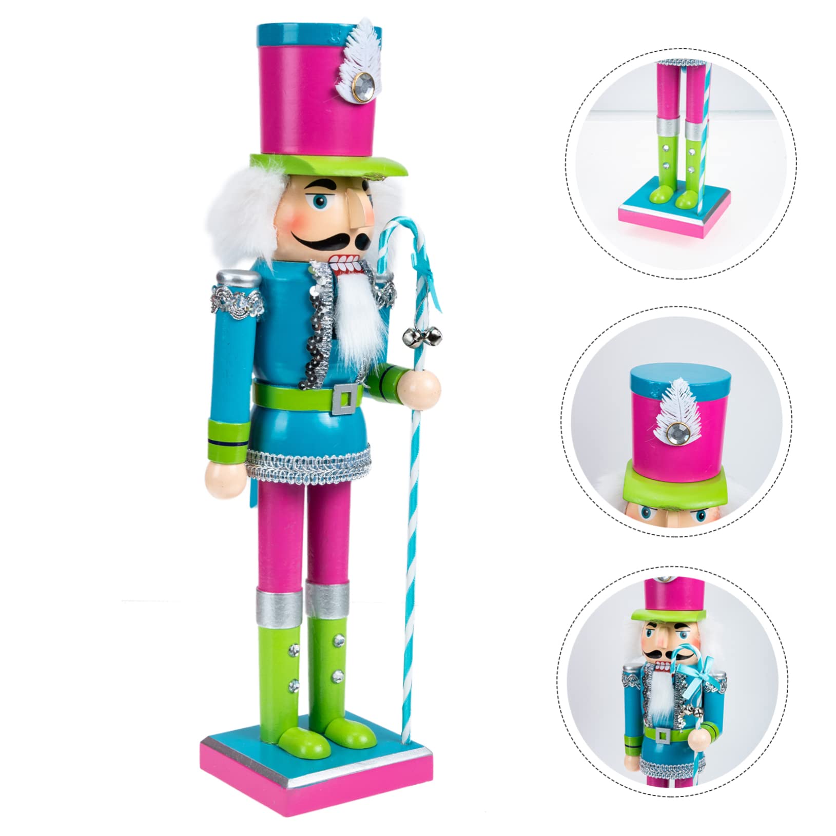 TOPBATHY 2 Pièces Casse Noisette Statue De Casse-Noisette De Noël De Noix Décorations De Noël Jouets De Jouet D'extérieur Noyer Figurine De Marionnette Casse-Noisette Bois