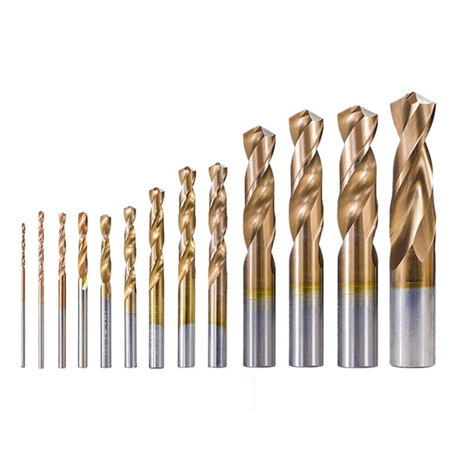 Brocas de carburo de tungsteno de 1-12 mm de diámetro, broca helicoidal métrica con ranuras espirales y vástago recto, herramienta de perforación for aleación de acero inoxidable.(9x43x70)