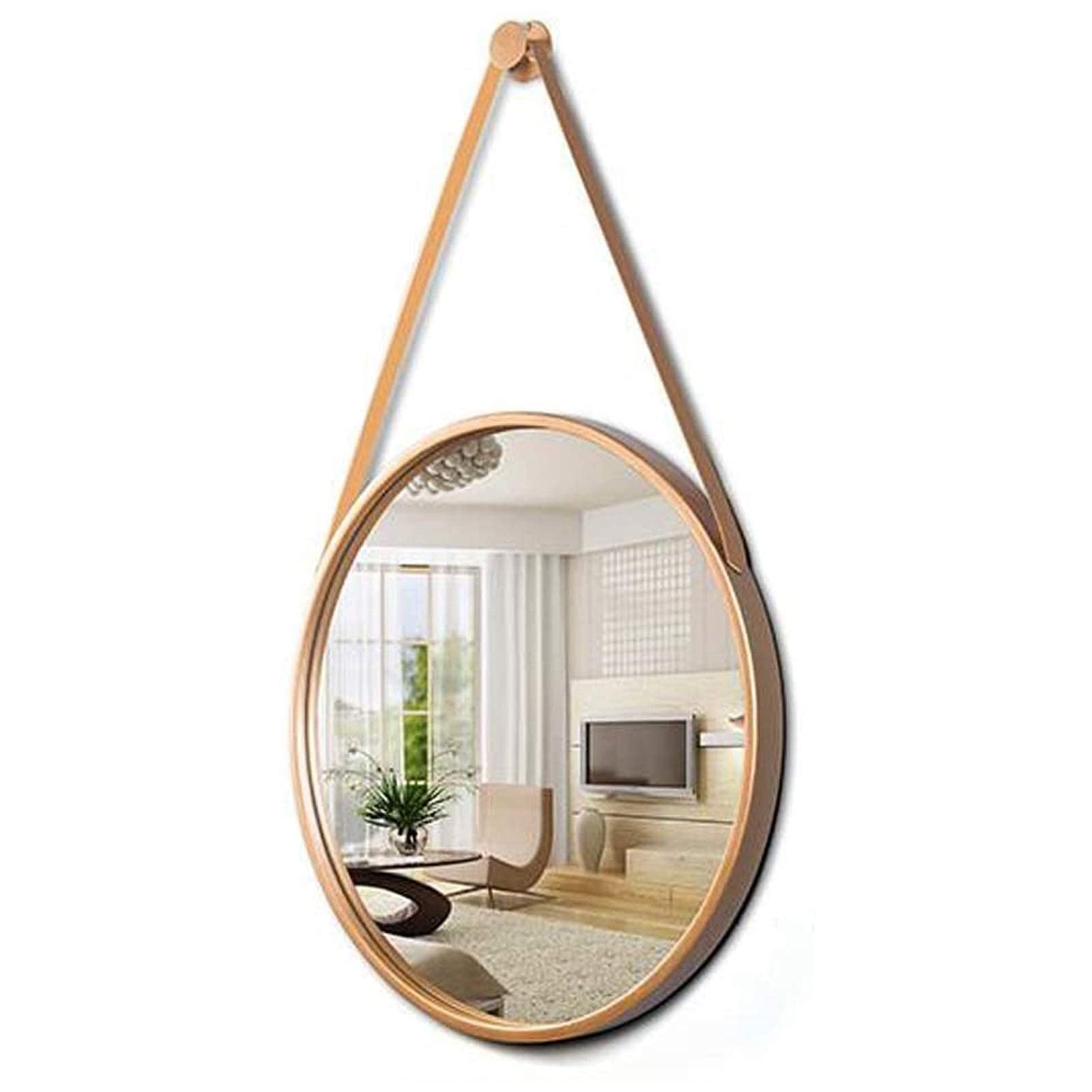 TYUHDUYUR Decorative Wall Mirror Modern Hanging Mirrors for Bathroom Bedroom Living-Room Dresser Decor Fireplace Mirrors Round Fashion Antique Gold Exquisite / 40cm