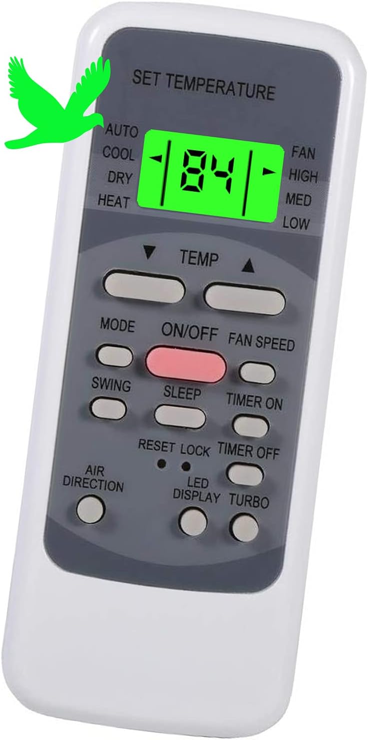 Replacement Remote Control for Coolworks AC Air Conditioner Remote Control MWHUK-10CRN8-BCL0 MWHUK-08CRN8-BCL0 MWFUK-08CRN1-BCL0 MWEUK-08CRN1-BCL0 MWHUK-12CRN8-BCL0 MWEUK-12CRN1-BCL0 MWEUK-10CRN1-BCL0