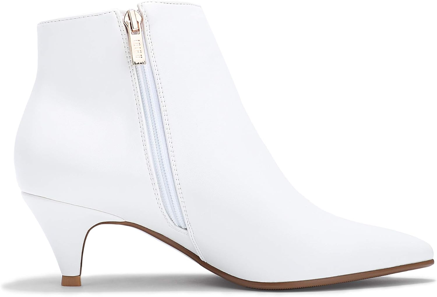 IDIFU Women Booties Low Kitten Heel Ankle Boots Pointed Toe Short Boots Dress Sexy Shoes - Image 4