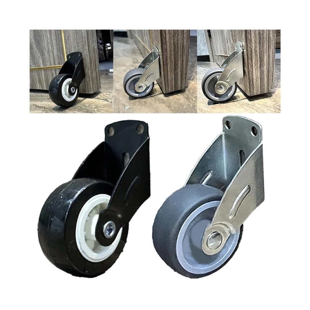 Shungong Black 4 Pack-80Lbs Load Capacity, 360° Swivel, Quiet Rubber Tire, Protects Floors(Black)
