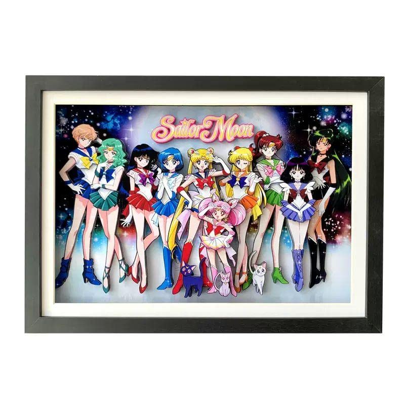 Amazon.co.jp: セーラームーン 立体アート 3D絵画 額縁付き タイプA