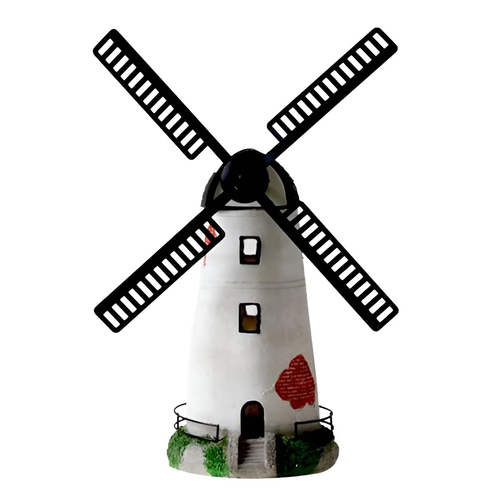 Syfunlv Solar Lighthouse,Height Dutch Windmill Statue,Rotating Lighthouse Adornment,LED Lights,Waterproof Resin Windmill Sculpture Decoration,Creative Design,for Lawn Patio Porch Household