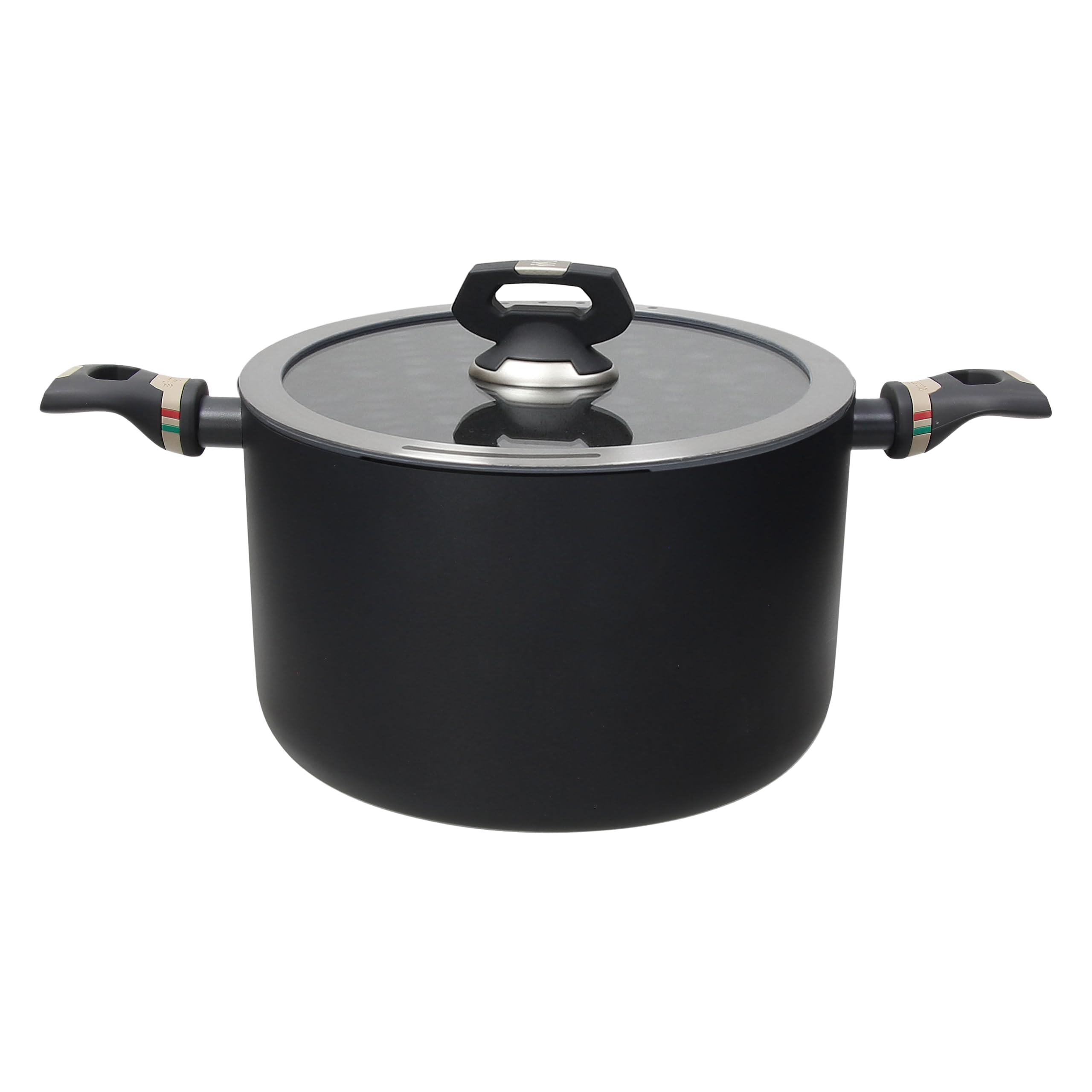 Tognana Italika, pentola pasta cm 26 con coperchio, Alluminio forgiato, grigio scuro, Made in Italy