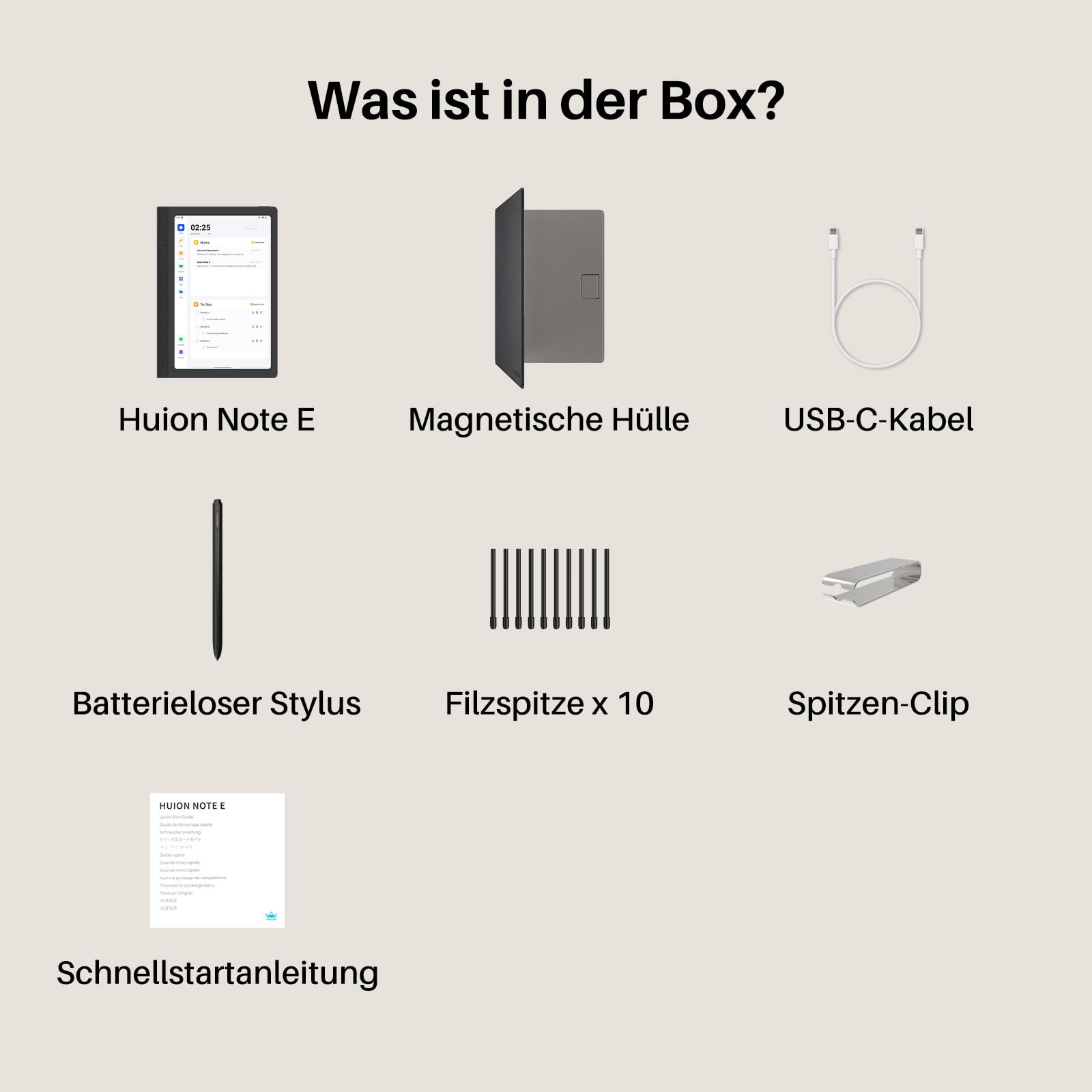 Huion Note E 8,4" Android Notizbuch, batterieloser Stift 8192 Druckstufen, papierähnliches Display, 6GB+128GB, Fingerabdruck & Cloud Backup, ideal zum Notizen, Lesen und Zeichnen.