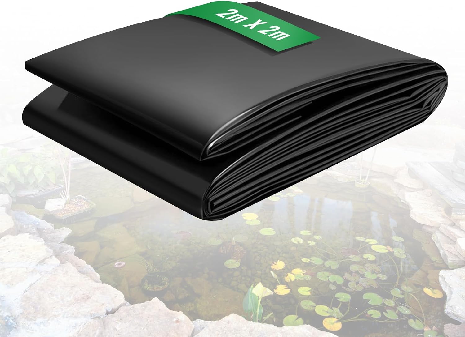 Telo Nero per Laghetto HDPE 2x2M - Rivestimento Resistente