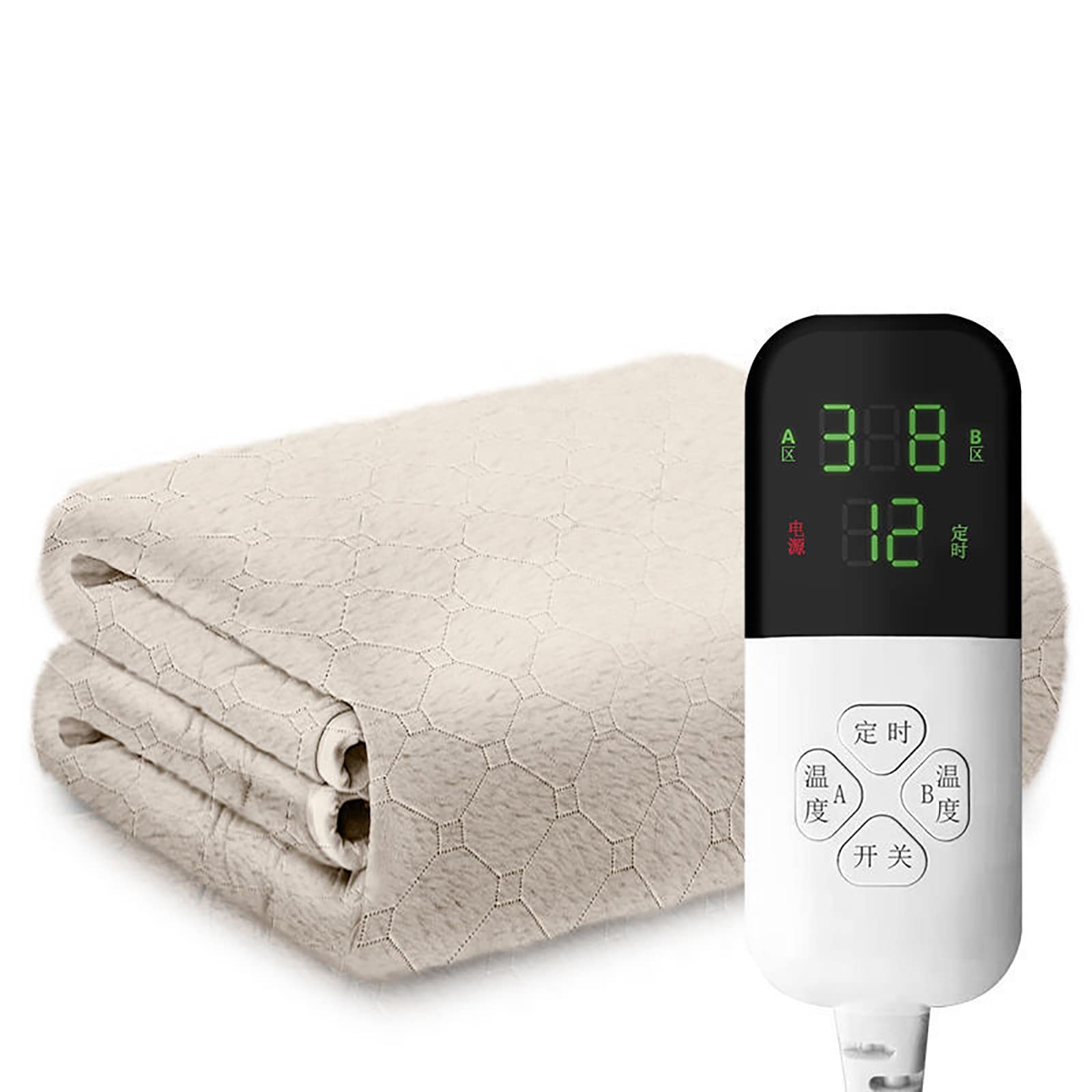 QYZL Electric Heated Blanket - Embossed Crystal Velvet Heating Blanket with  9 Heating Level,12 Timer Auto Off Over-Heated Protection Home Office Use  (beige 1.5 * 0.7m) : Amazon.co.uk: Health u0026 Personal Care