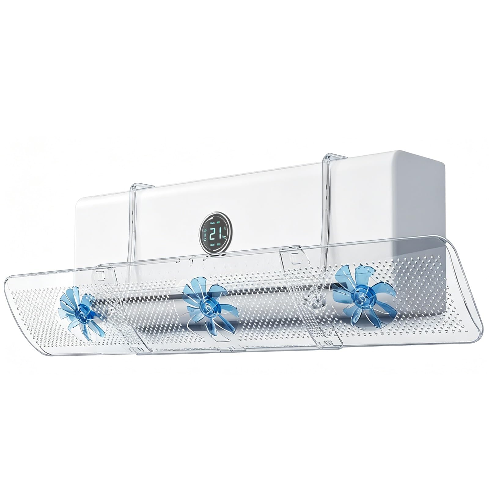 WUXTOKV Air Conditioner Vent Deflector, Retractable Air Conditioning Air Deflector AC, 21-34in Adjustable, 270° Swivel, PP