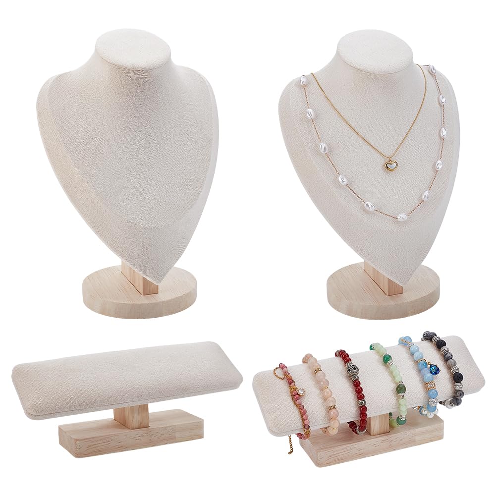 Présentoir bijoux velours contre les nœuds - Solution de rangement de colliers pour exposant