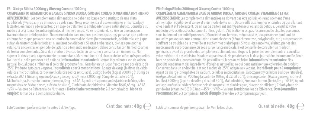 Ginkgo Biloba 3.000mg & Ginseng Coreano 1.000mg – Integratore Naturale ad Alta Potenza – 360 Compresse Vegane – Scorta per 4 Mesi – SimplySupplements