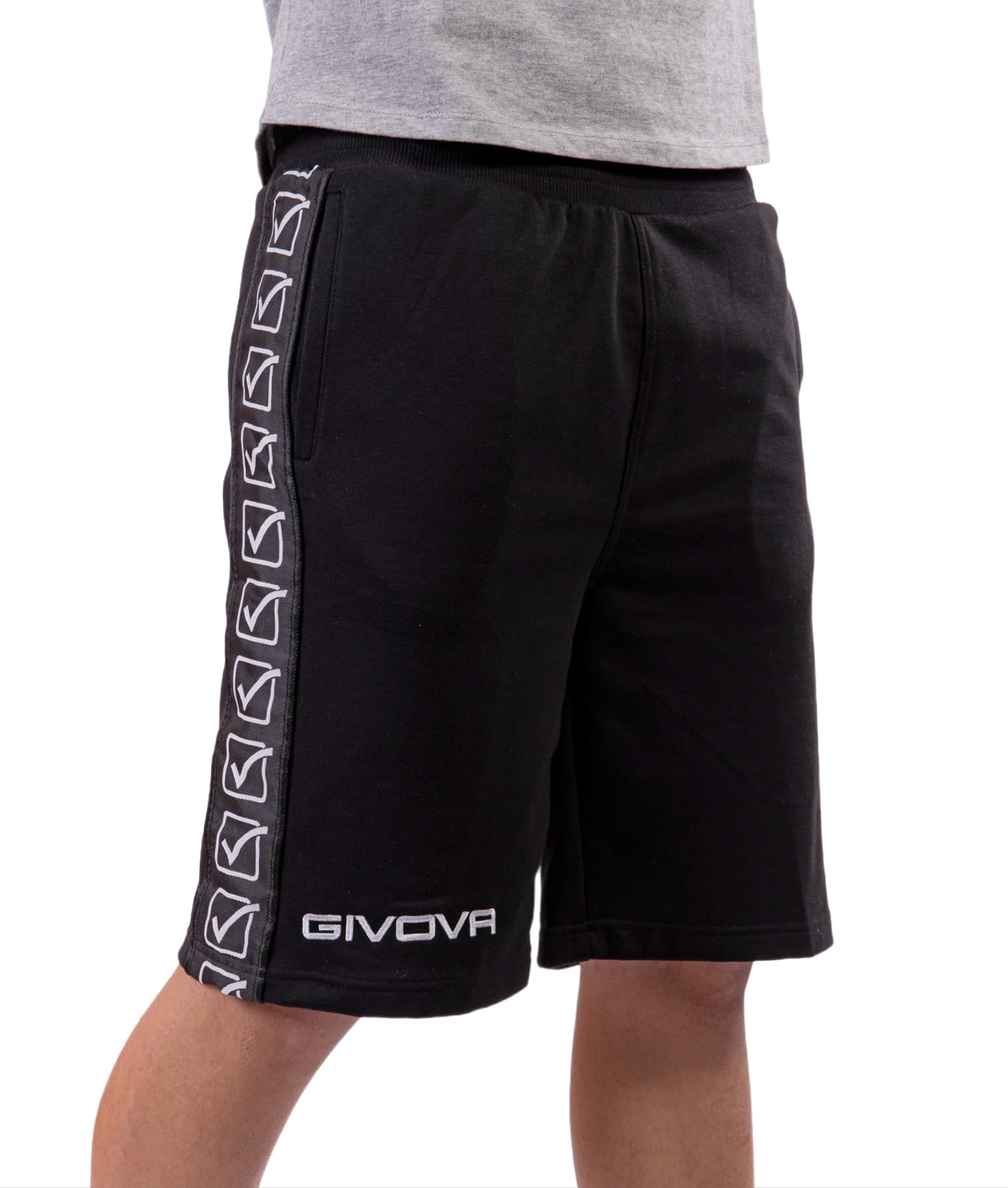 Givova Unisex Schwarz Bermuda Terry Band Black Sz. 2XL