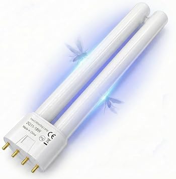 18W Bug Zapper Replacement Bulb NLZQ-2, JYHY-688, H-Shaped 18W Four-pin, 2G11-18W. Dimensions 8.9 x 1.70 x 0.9 in