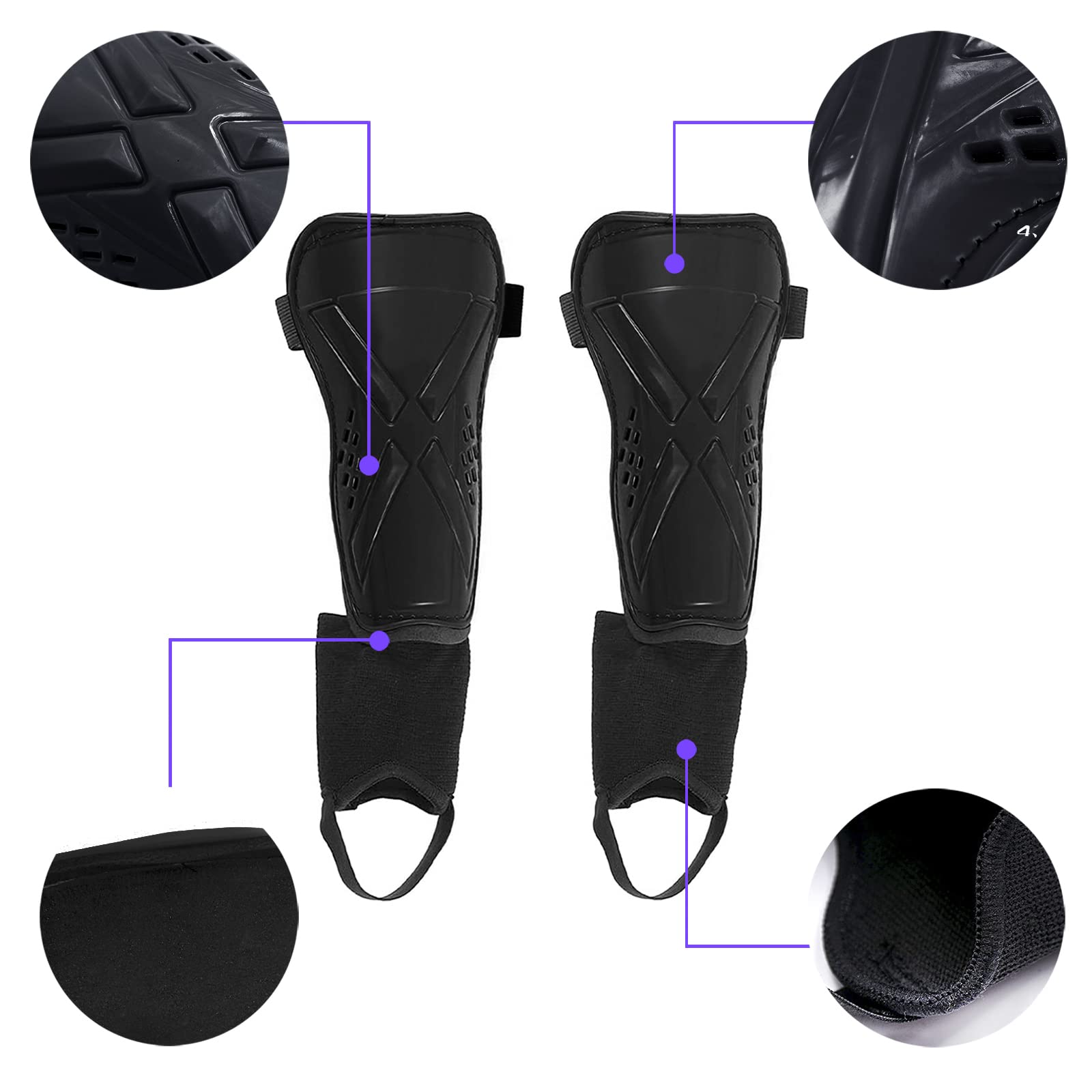 Shin Guards For Kids Kids Adjustable Soccer Shin Guards Collision Avoidance Sports Footall Equipment Calf Protective Gear Girls Boys Lightweight Shin Pads Brace Supports Kids Soccer Shin Guards