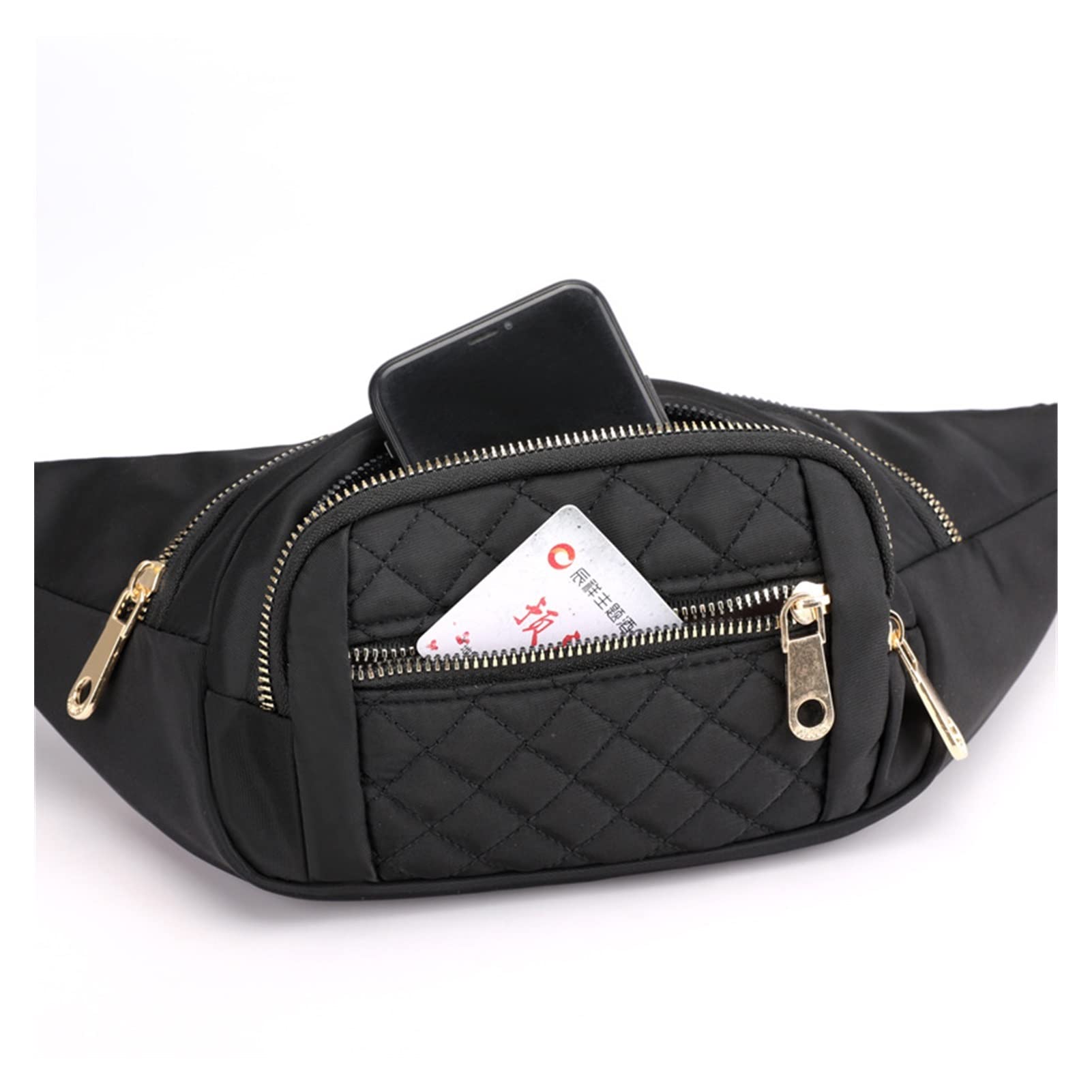 Frauen Taillenbeutel Oxford Stoff wasserdichtes Gürtelbeutel Multi Reißverschluss Design Crossbody Chest Bag Frauenpaket Bananen Hüfte Geldbeutel (Color : A Blue)