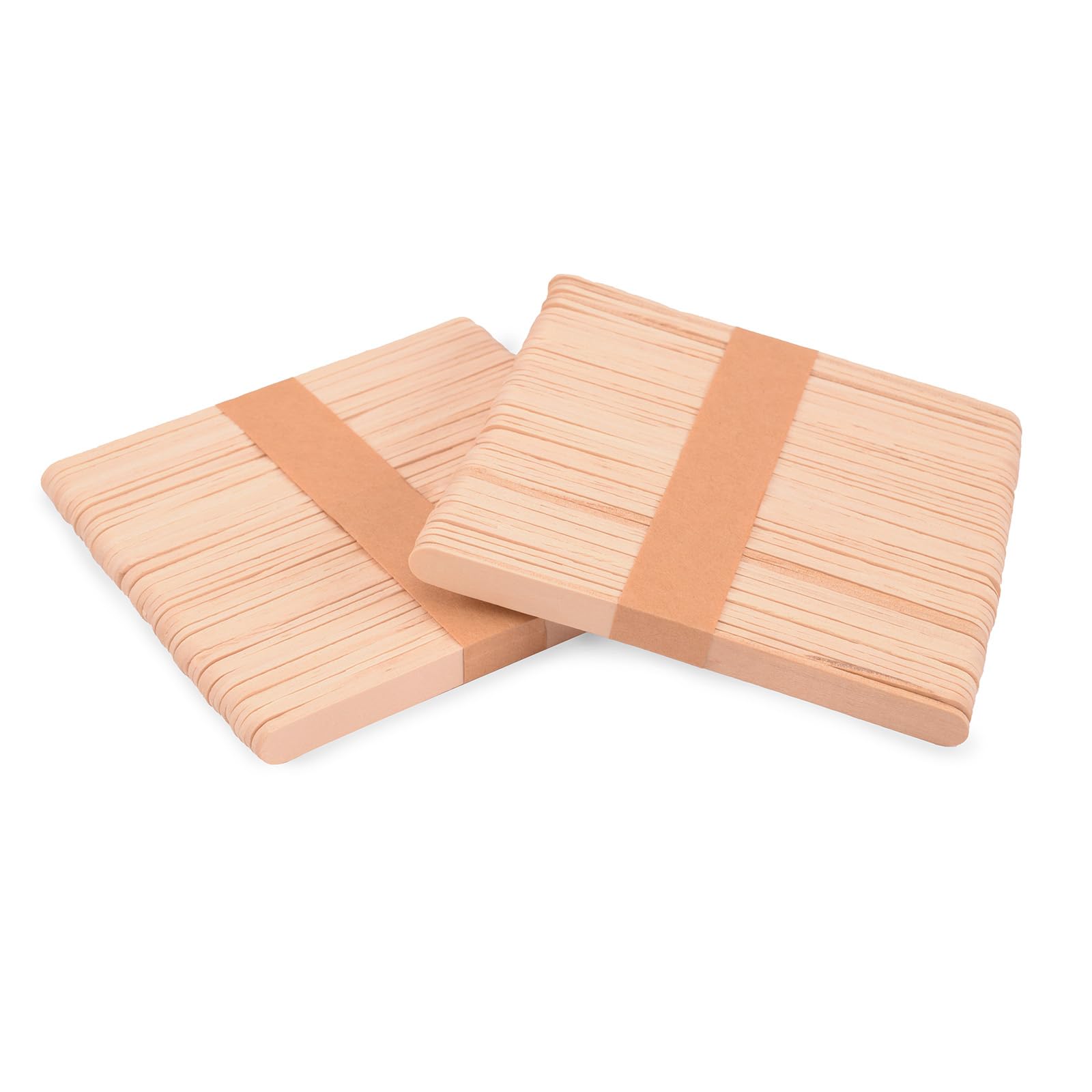 Vaessen Creative Wooden Popsicle Sticks, 100 Pieces, 1 x 11,4 cm, Create 3D Artwork, Arts and Crafts for Kids, Home Décor and More, Natural Birch, 21742
