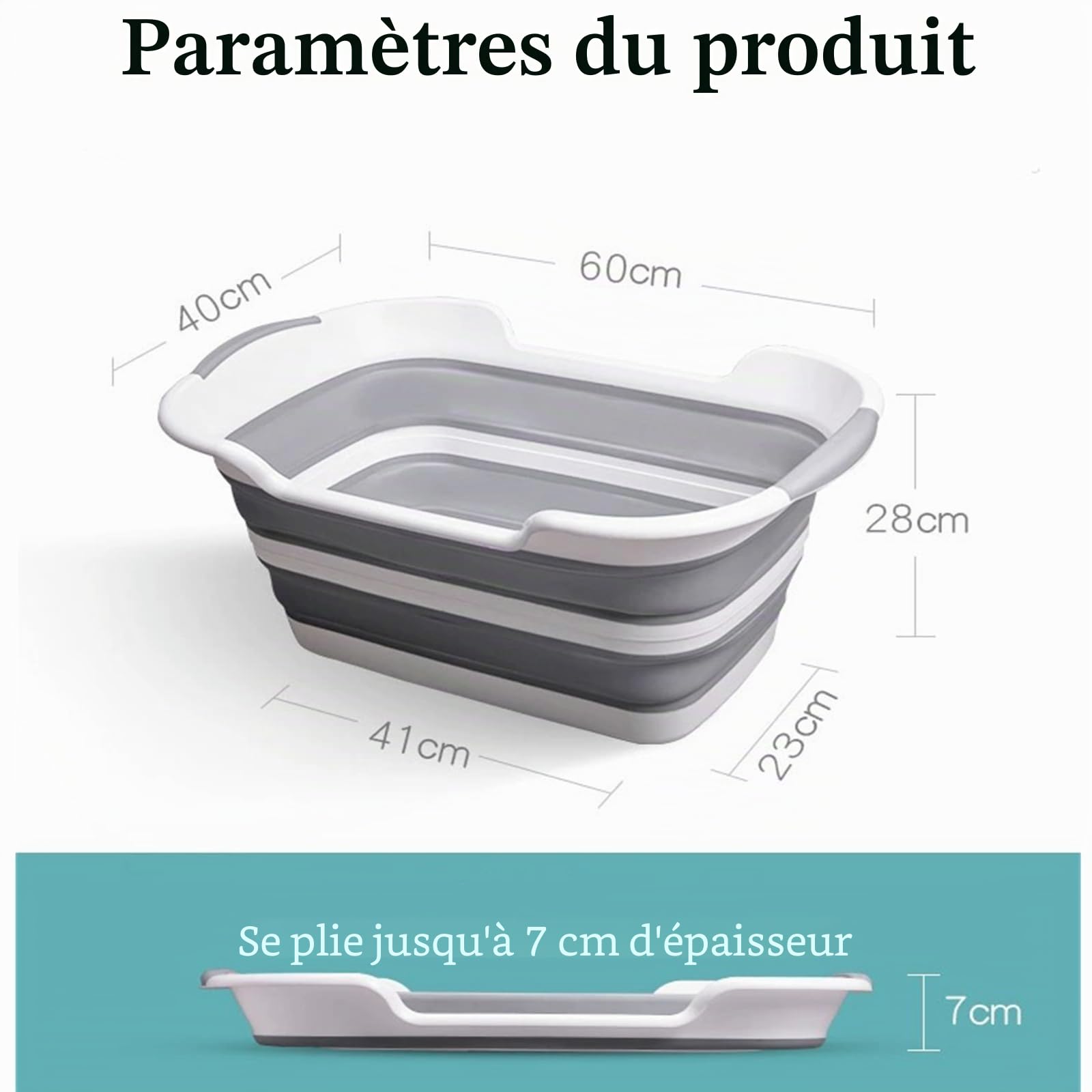 Baignoire Pliable pour Chiens de Petite et Moyenne Taille,Petite Piscine pour Chiens Avec Bouchon de Vidange,Baignoire Portable pour Animaux, Intérieur et Extérieur,Multifonctionnelle(60X40CM)