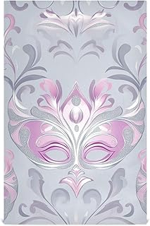 Amooorous Masks Carnivals - Paños de cocina de color lila y gris plateado, paños de cocina para el hogar, paños de cocina absorbentes, toallas de mano de cocina, paños de café impresos, 28 x 18