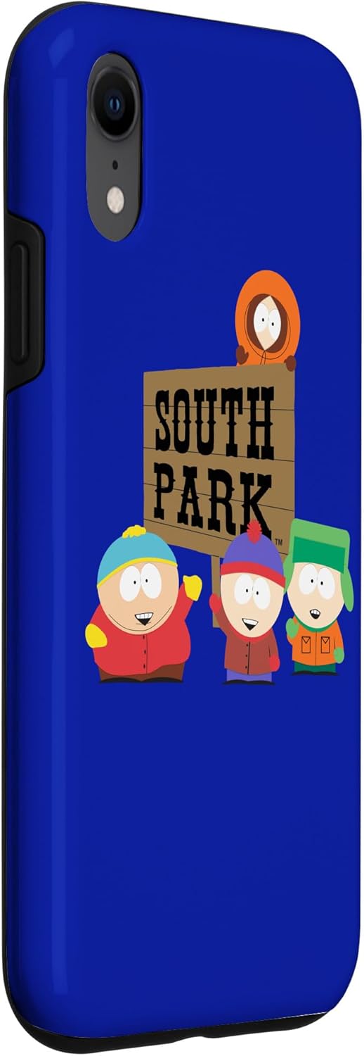 South Park Gang with Sign Case for iPhone XR