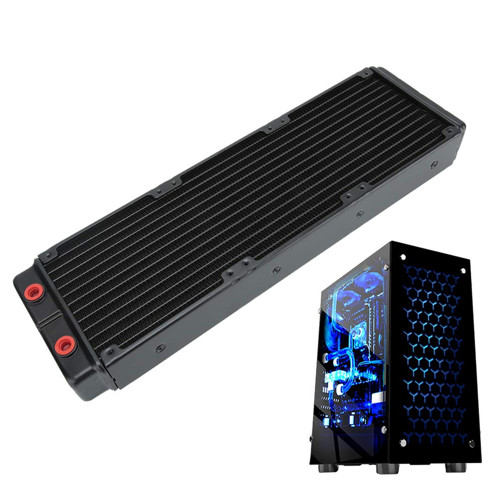 Radiatore Di Raffreddamento Ad Acqua 45mm A Doppio Strato – 360SL Dissipatore Per PC, In Alluminio Con 24 Tubi E Filettatura G1/4 - 2