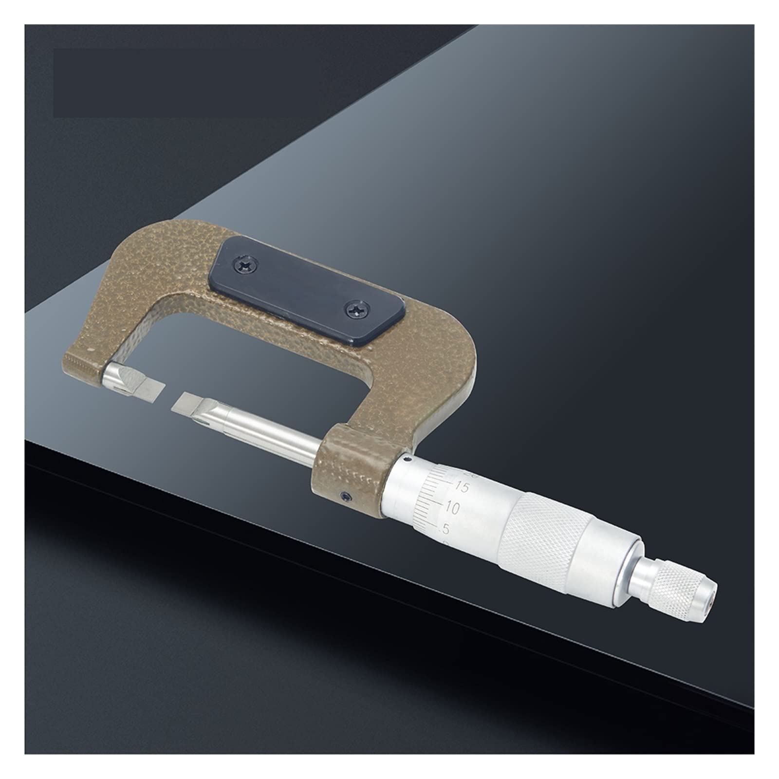 Micrometro a lama in acciaio inossidabile Misurare lo spessore della scanalatura chiavetta da 0,4 mm,7 a fetta sottile, Strumento accurato(0-25mm 4mm)