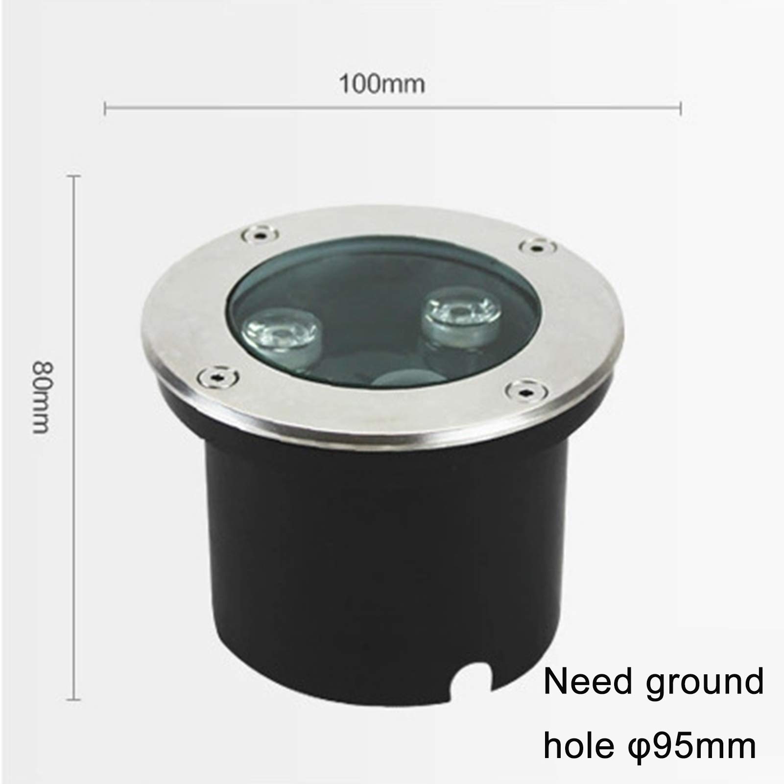 Oświetlenie krajobrazowe 3W przewodowe, 6 szt. lamp do kostki brukowej, 12 V/24 V IP67 wodoodporne do ogrodu, podjazdu, tarasu