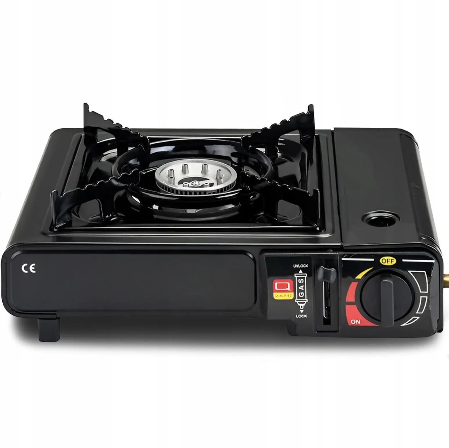 "Jecrina Heavy-Duty Dual Fuel Portable Camp Stove | High-Output Windproof Butane & Gas Burner | Outdoor Cooking Gear with Thickened Metal Design – Perfect for Camping, Grilling, and Emergency Use"