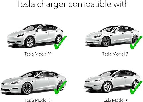 Miniatura 4 de Lectron Cargador Tesla de nivel 2  240 V, 40 amperios, enchufe NEMA 14-50, cable de extensión de 16 pies  Cargador eléctrico portátil de coche para