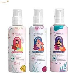 Kit Perfume Desodorante íntimo Delicada+Morango+Algodão Doce Bio Instinto 50ml