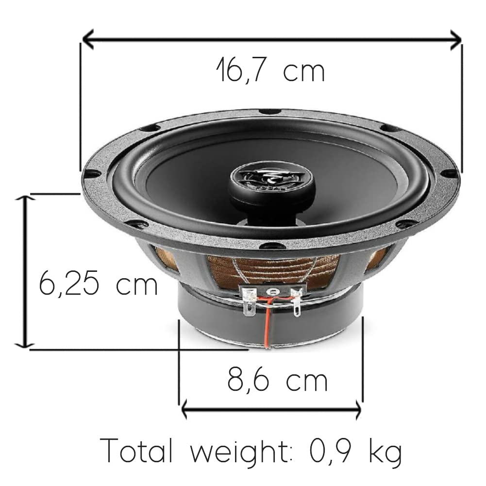 1 2-weg kit FOCAL AUDITOR ASE-165 ASE165 6.5 165 mm 16.5 cm 60 watt rms 120 watt max met 2 woofers 2 tweeters 2 crossover 4 ohm spl auto, een paar