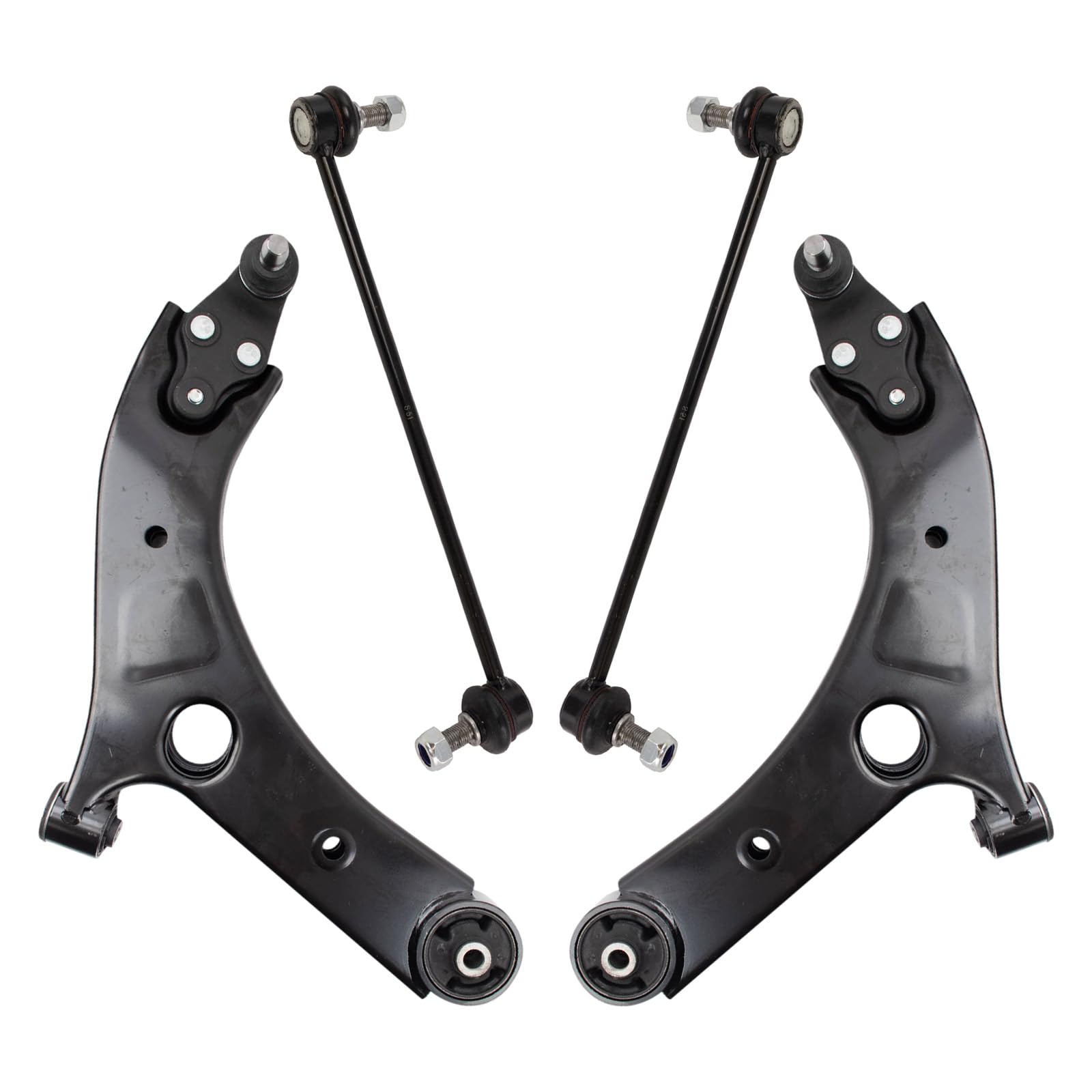TRQ Front Suspension Kit Control Arm with Ball Joint Sway Bar Stabilizer Link Compatible with 2015-2021 Kia Sedona