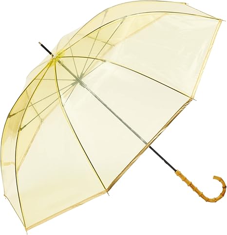 Amazon Co Jp Wpc ビニール傘 バンブークリアアンブレラ 60cm イエロー 長傘 レディース Rws 204 Lu ホーム キッチン