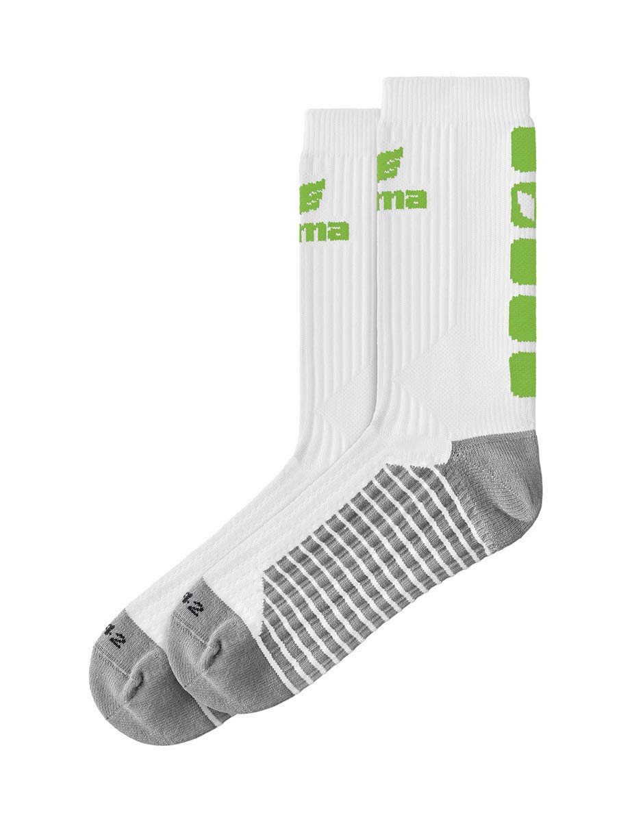 ERIMA Women's CLASSIC 5-C Socks, White/Green, Size: 39-42