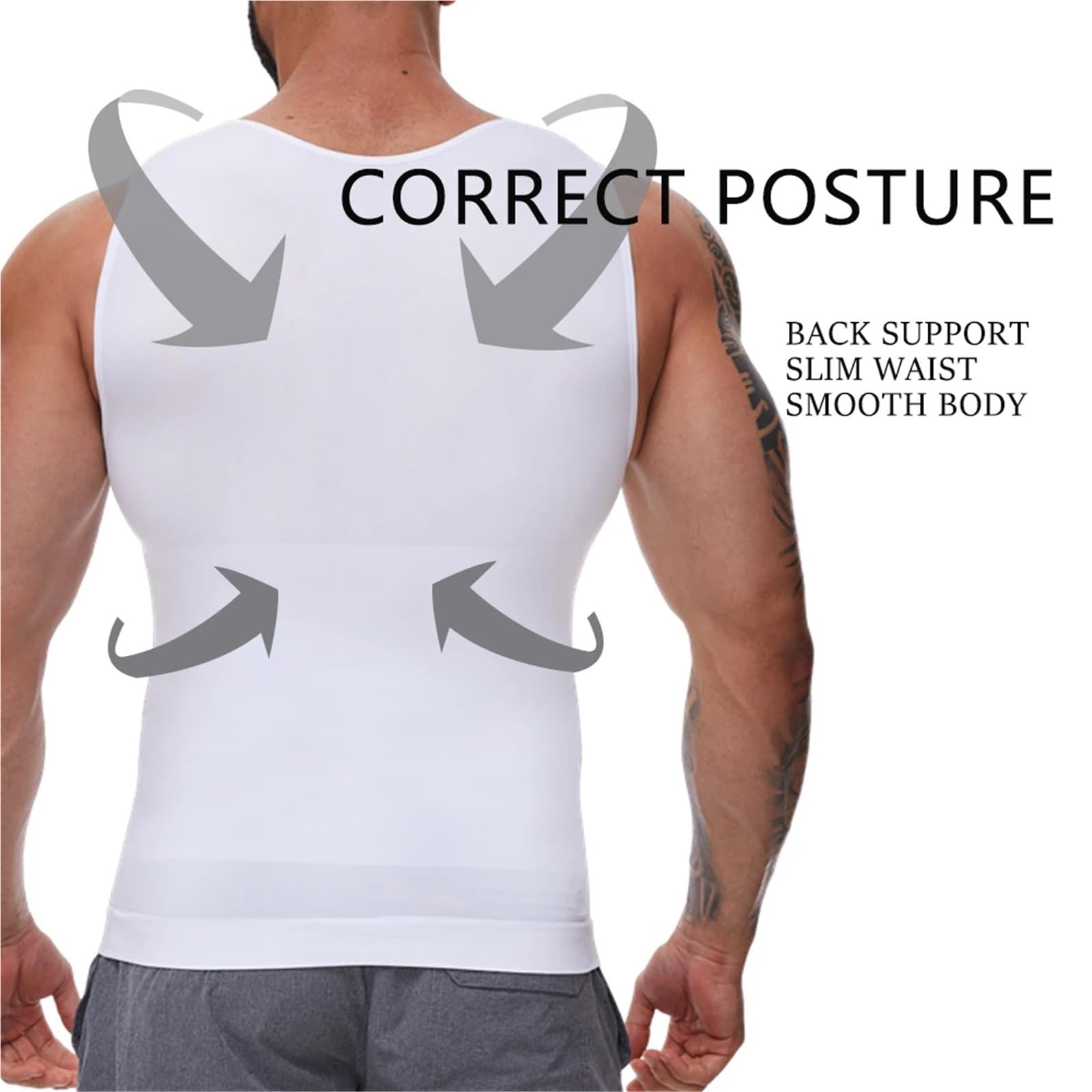 Prendas Moldeadoras Hombre Camisetas de compresión for Hombre, Faja Reductora Abdomen, Camiseta for Vientre Plano, Chaleco Adelgazante, Entrenador Cintura, Entrenamiento físico