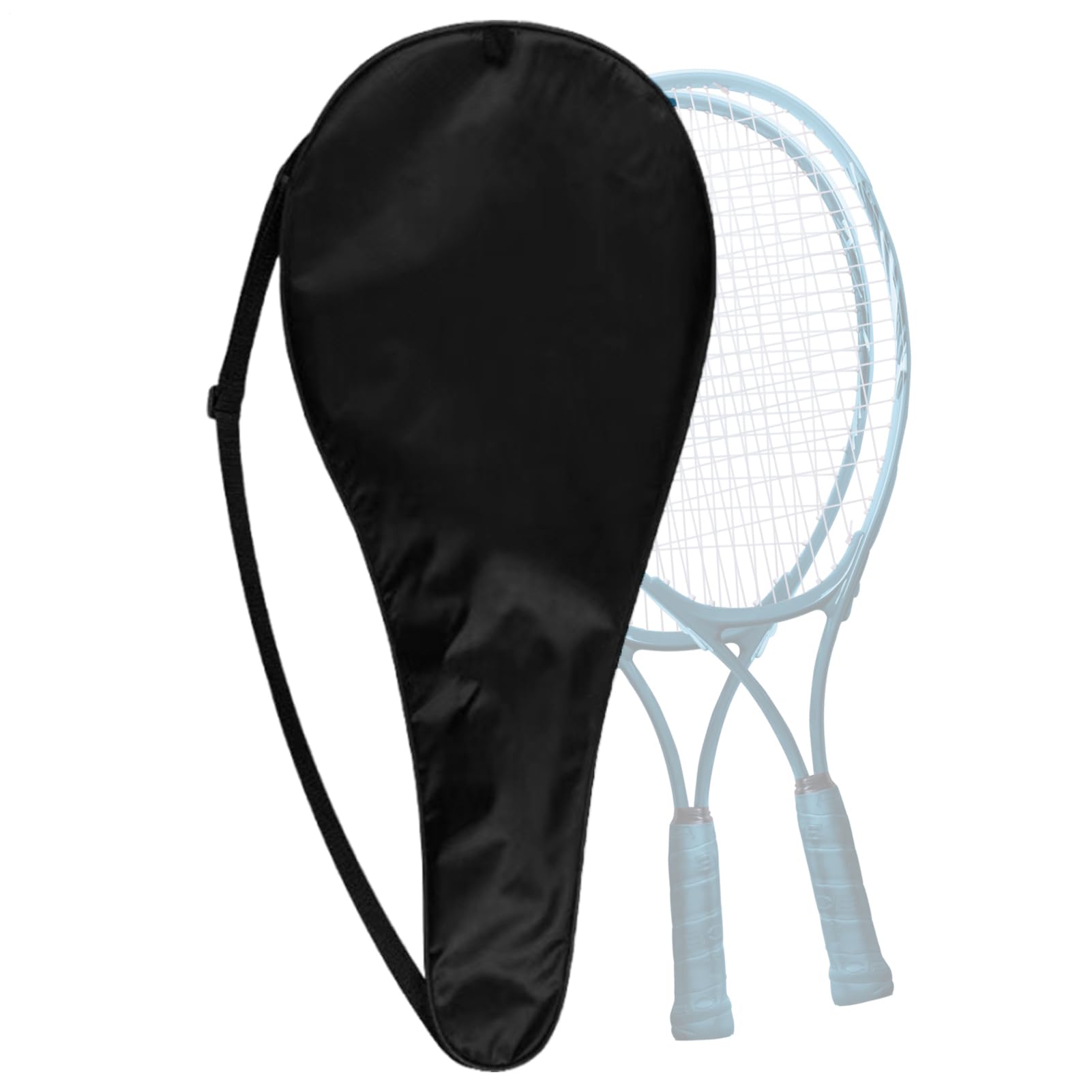 Tennis Racket Cover Bag - Oxford Tennis Racquet Cover Case - Ball Carry Case with Adjustable Shoulder Strap - Single Shoulder Equipment Bag for Sport Outdoor, Court, Casual, Trips