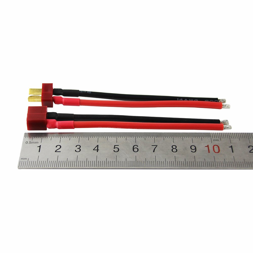 Adapterkabel Deans Auf EC3 – 3 Stück, 14 AWG, 5 Cm Lang, Für LiPo Akkus & Speed Controller