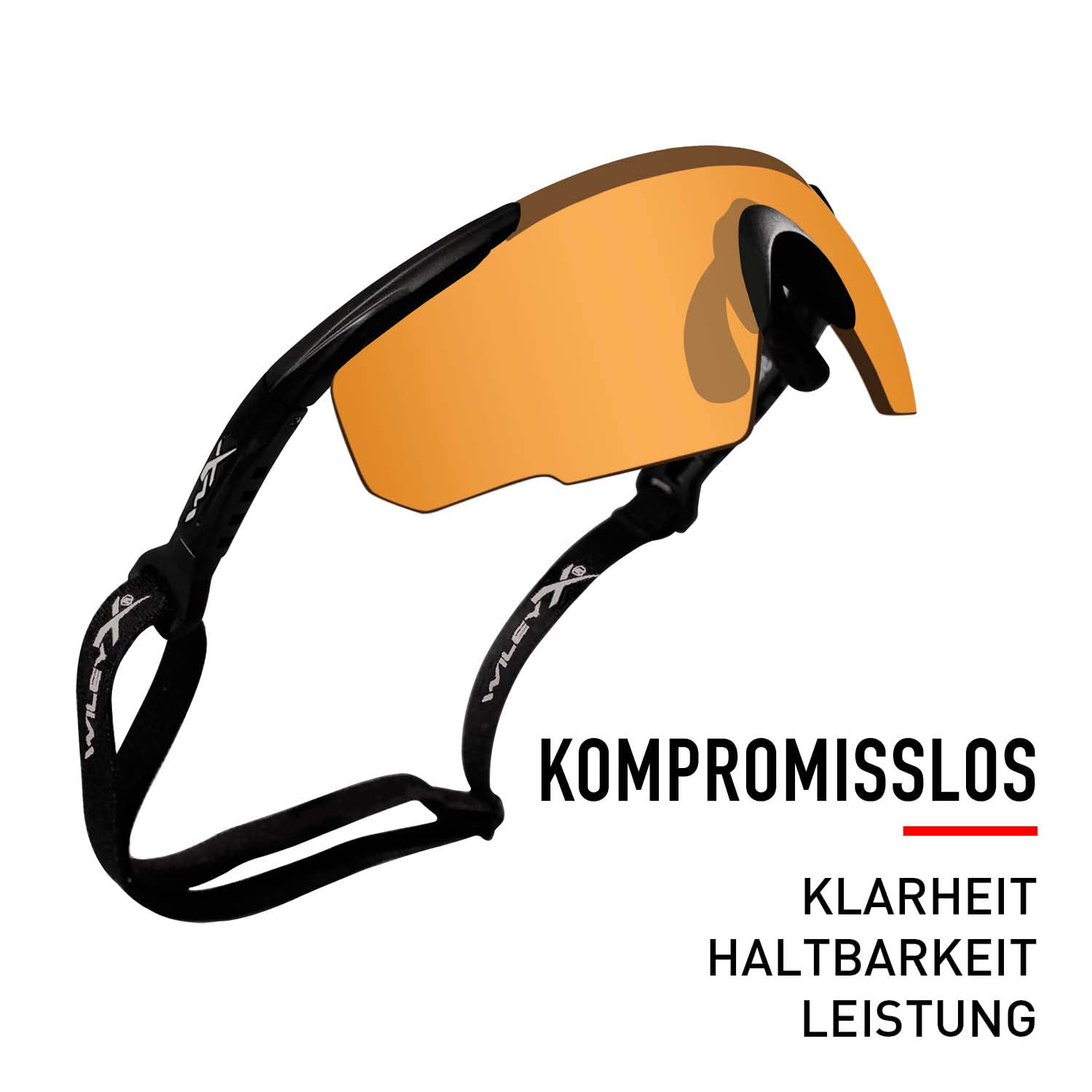 Wiley X | Saber Advanced | Schießbrille & Sportbrille Herren | Perfekt als Laufbrille Fahrradbrille & MTB Brille │ 100% UV-Schutz | Ideal bei Outdoor-Aktivitäten | Airsoft Schießen