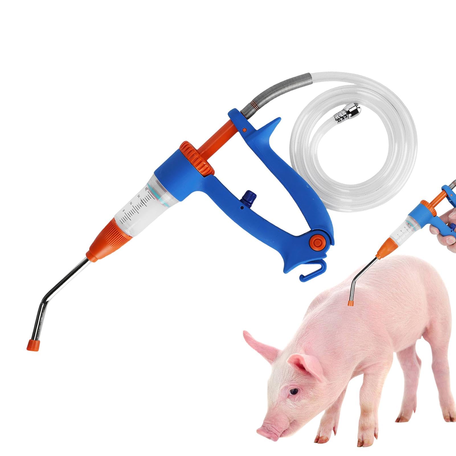 Viehspritze automatisch,Automatische Spritze für Vieh, Rinderspritzenwerkzeug 20 ml, Kontinuierliche Spritze für Nutztiere, Veterinärspritze für Rinder, Ziegen, Schweine, Spritzeninjektor für Nutztier