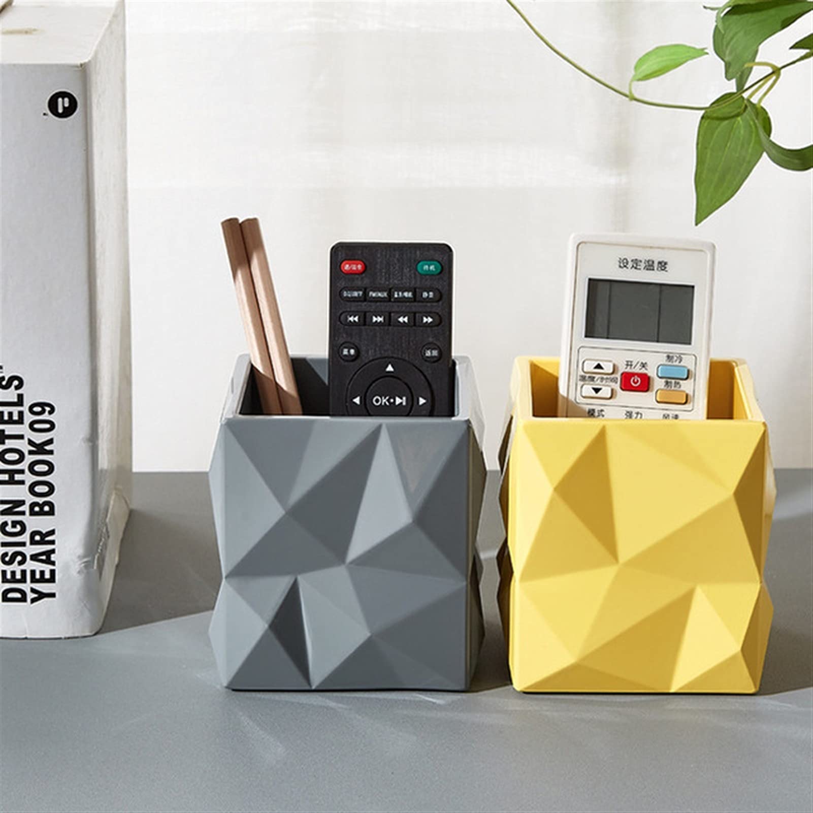 Pojemniki na ołówki Creative Square Pen Holder Uczeń Prezent Papierniczy Makeup Szczotka Sundries Storage Case Office Desktop Ołówek Organizator na biurko (Color : F)