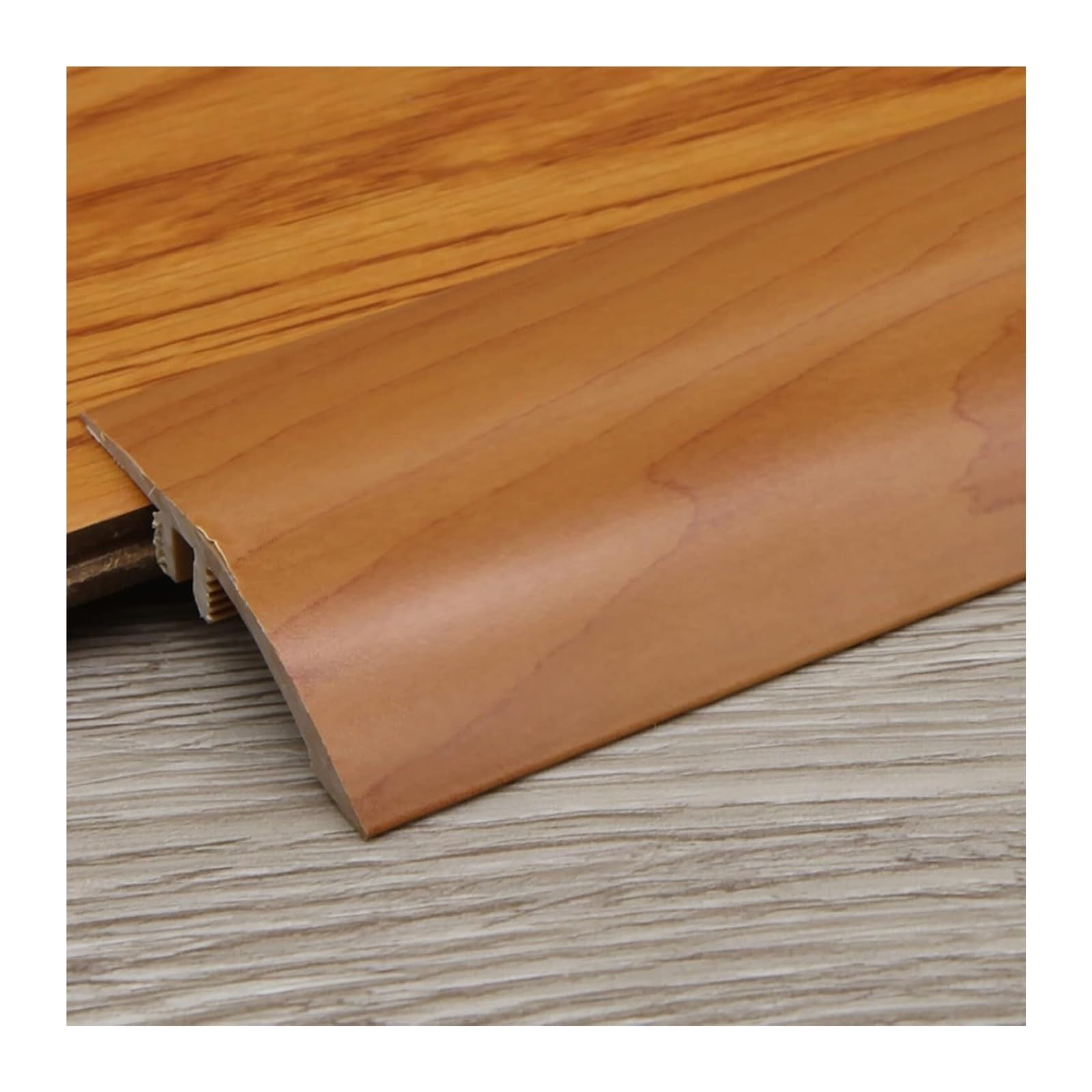 PALSINBY Transition Threshold Strip, PVC Uneven Floor Transition Strip Wood To Tile Carpet Edge Trim 55mm Wide(Deep Coffee)