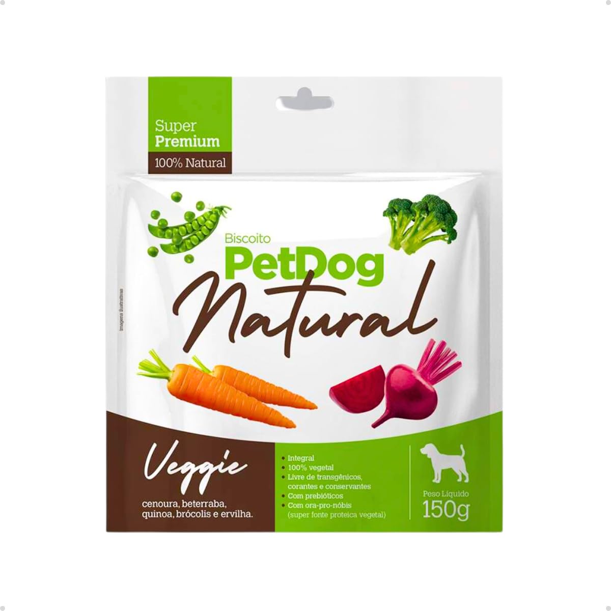 Biscoito Natural para Cães Super Premium Veggie - 150 g - PetDog