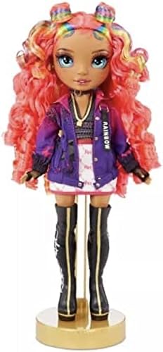 Miniatura 2 de Rainbow High Rockstar Fashion Doll 2 trajes completos y esenciales de banda de rock, solo Carmen Major
