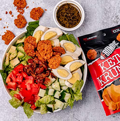 FBOMB Cheese Crisps 6 Pack: Crunchy, Oven Baked Keto & Low Carb Snack | 100% Natural, Premium Artisan Cheese, High Protein, Gluten Free Keto Snack | Buffalo 6 Pack