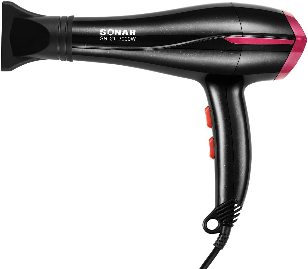 Secador de pelo profesional SONAR SN-21 3000 W (alta calidad) fácil de usar  : Amazon.es: Belleza