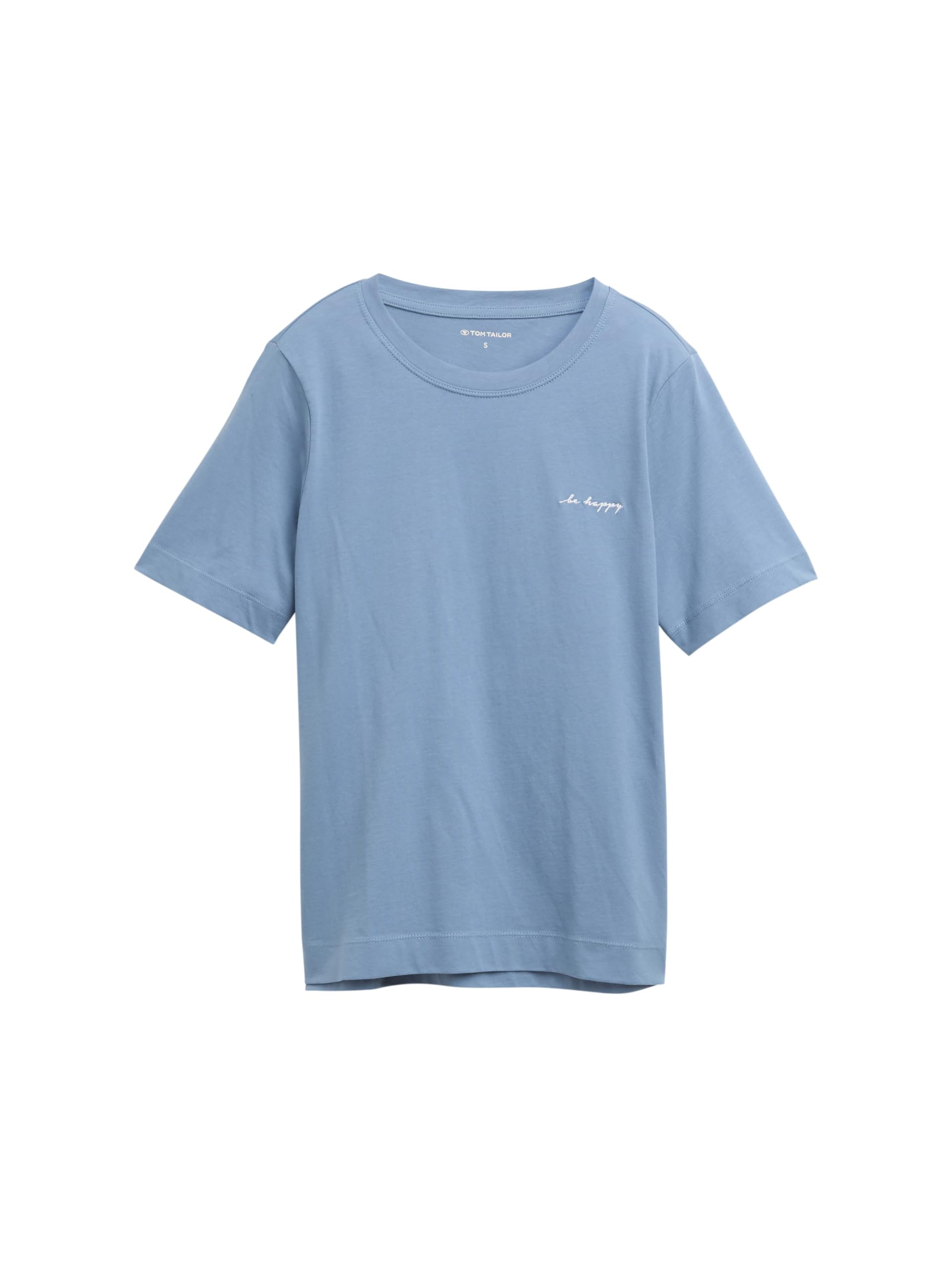 Tom Tailor Damen Basic T-Shirt mit Herz-Print