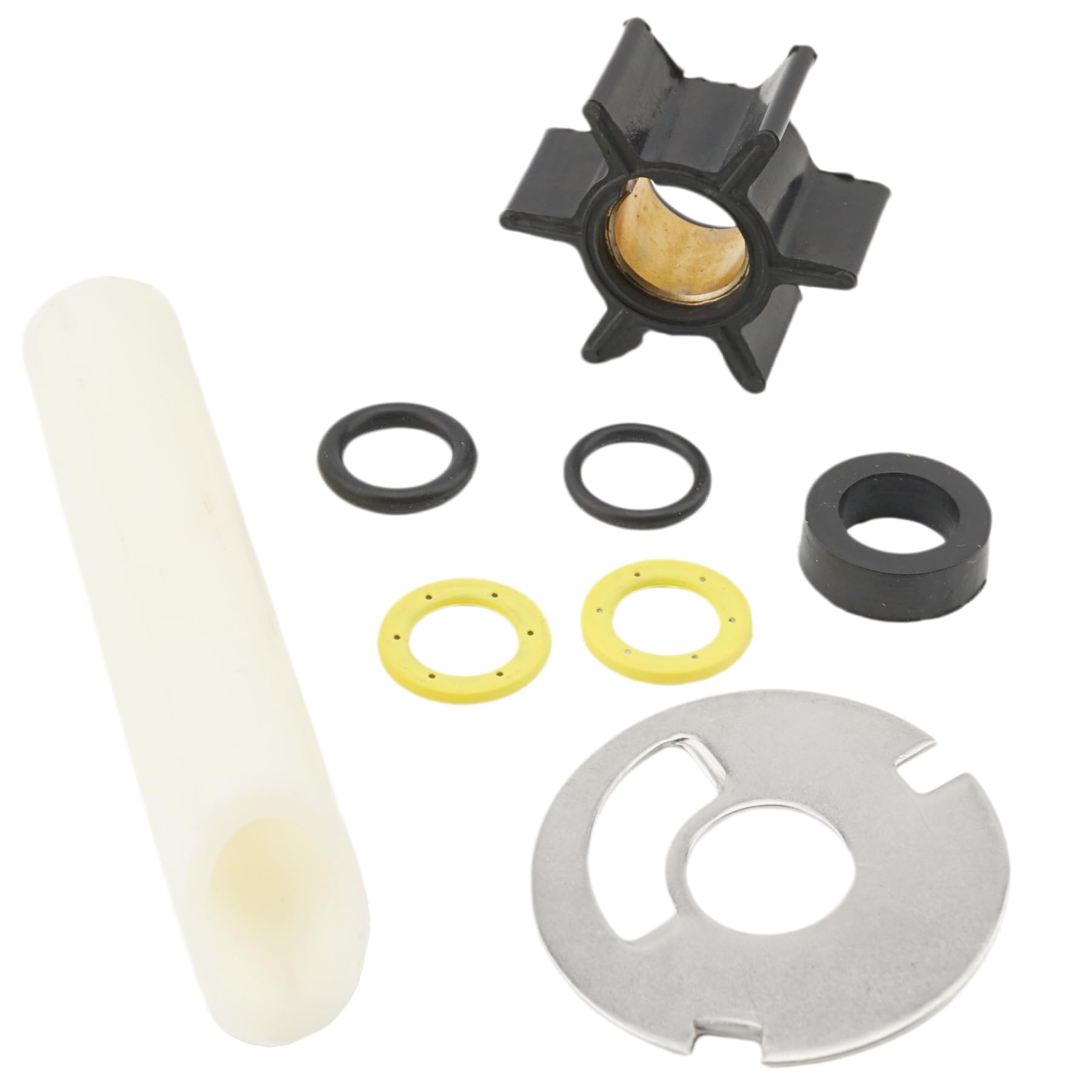 Turbine De Pompe à Eau YINETTECH 6E0-44352-00-00 – Compatible Yamaha 4/5HP Et Mariner 2 Temps, Remplacement Plastique Noir